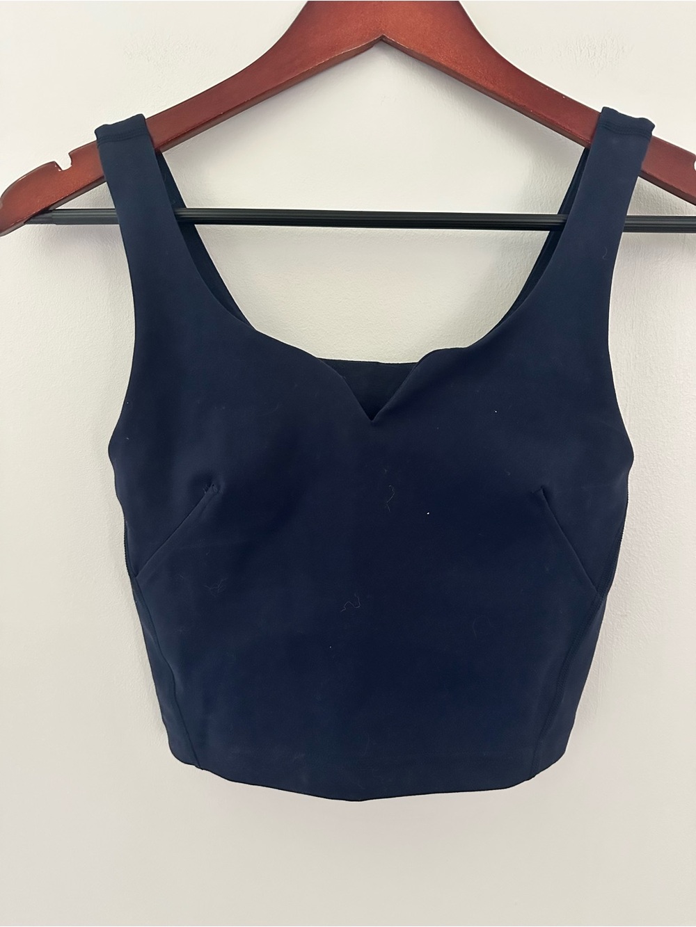 lululemon athletica Wunder Train Navy Blue Sweetheart Crop Tank Top